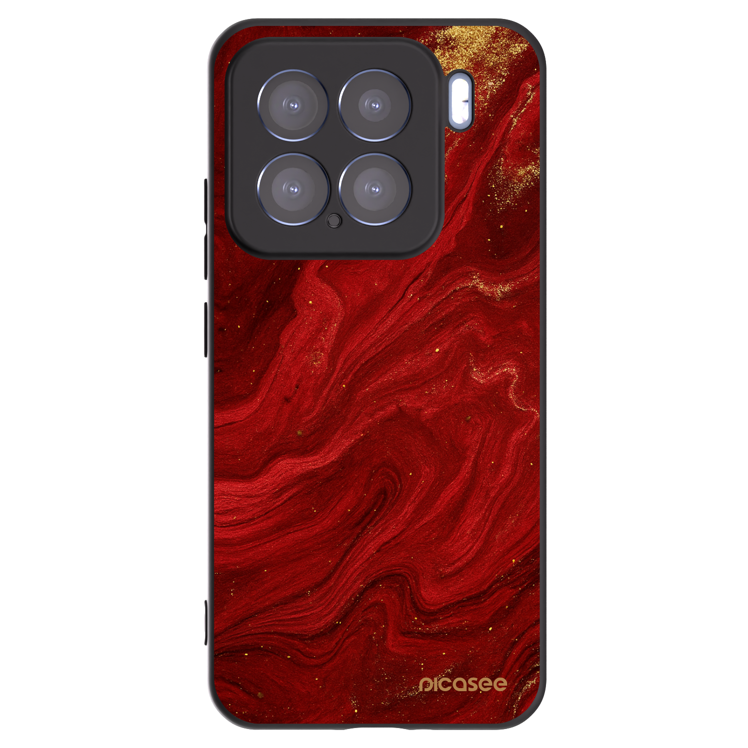 Picasee silikonski črni ovitek za Xiaomi 15 - Red