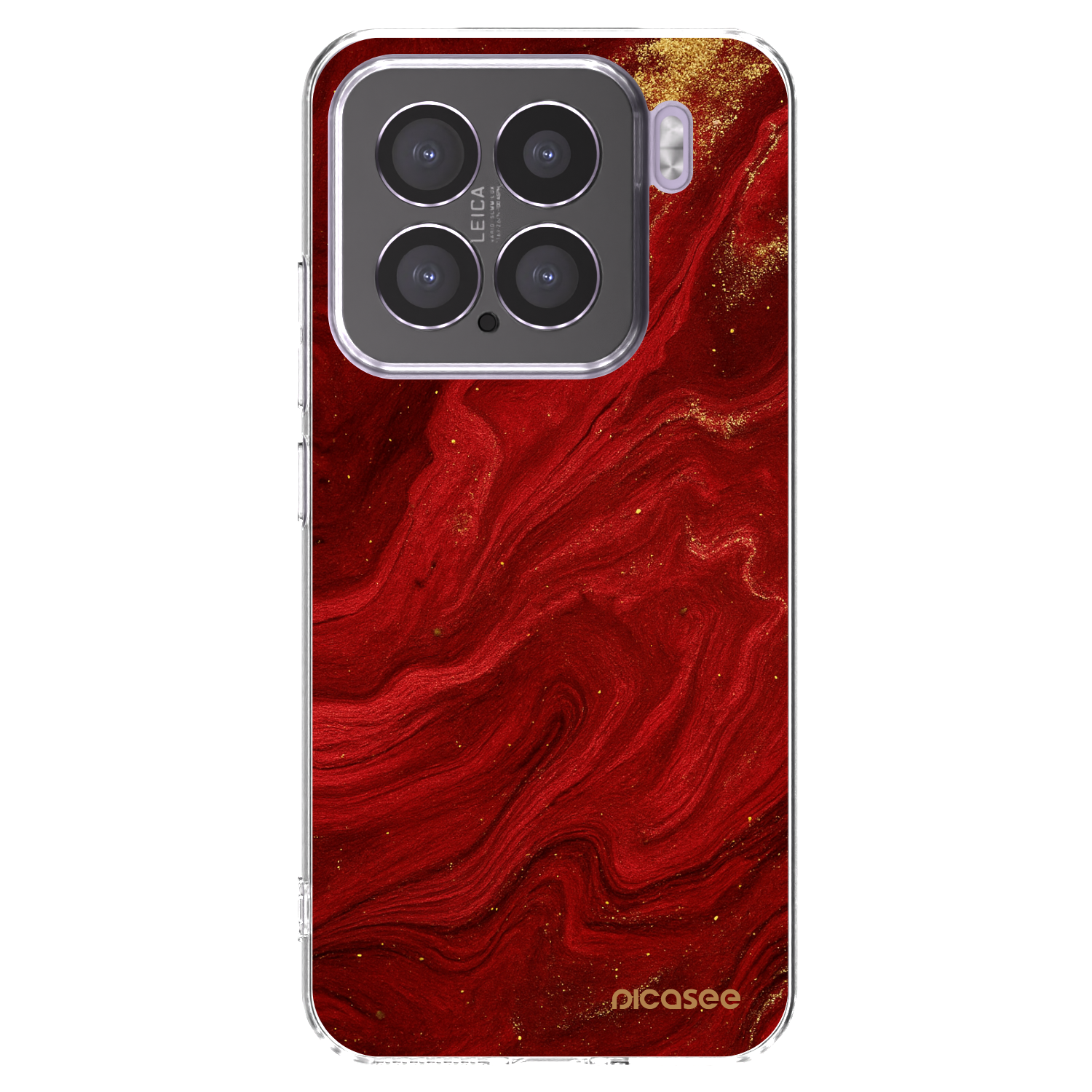 Picasee silikonski prozorni ovitek za Xiaomi 15 - Red