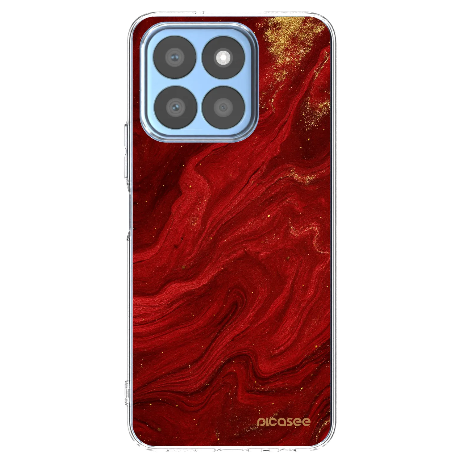 Picasee silikonski prozorni ovitek za Honor X8c - Red