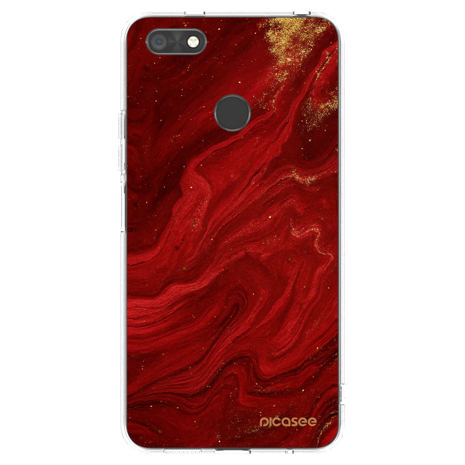 Picasee silikonski prozorni ovitek za Huawei P9 Lite Mini - Red