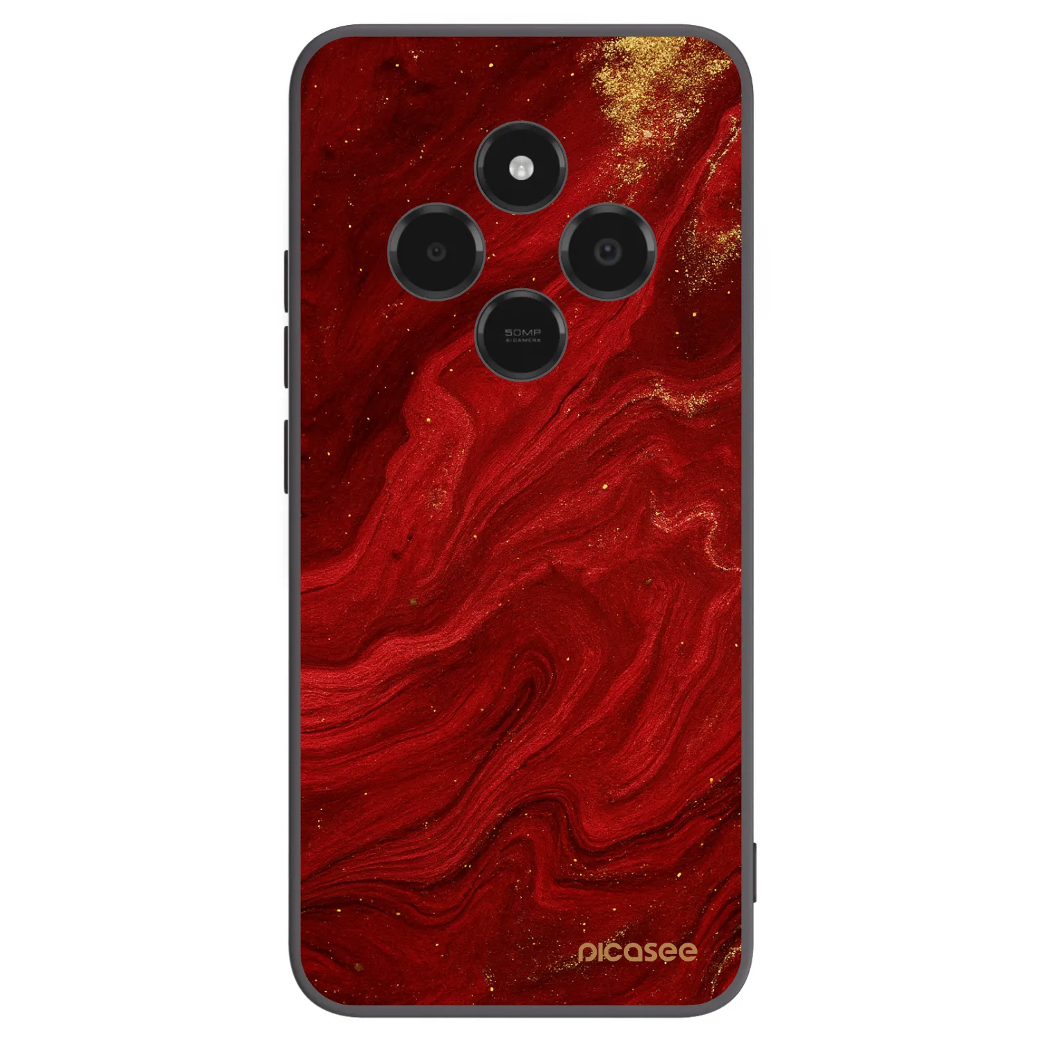 Picasee silikonski črni ovitek za Xiaomi Poco C75 - Red