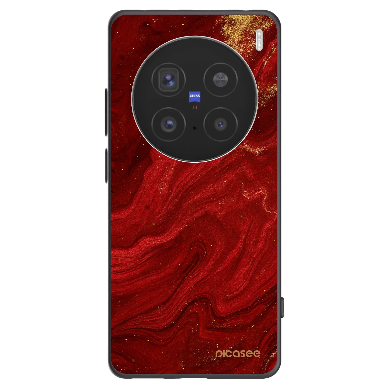 Picasee silikonski črni ovitek za Vivo X200 Pro - Red