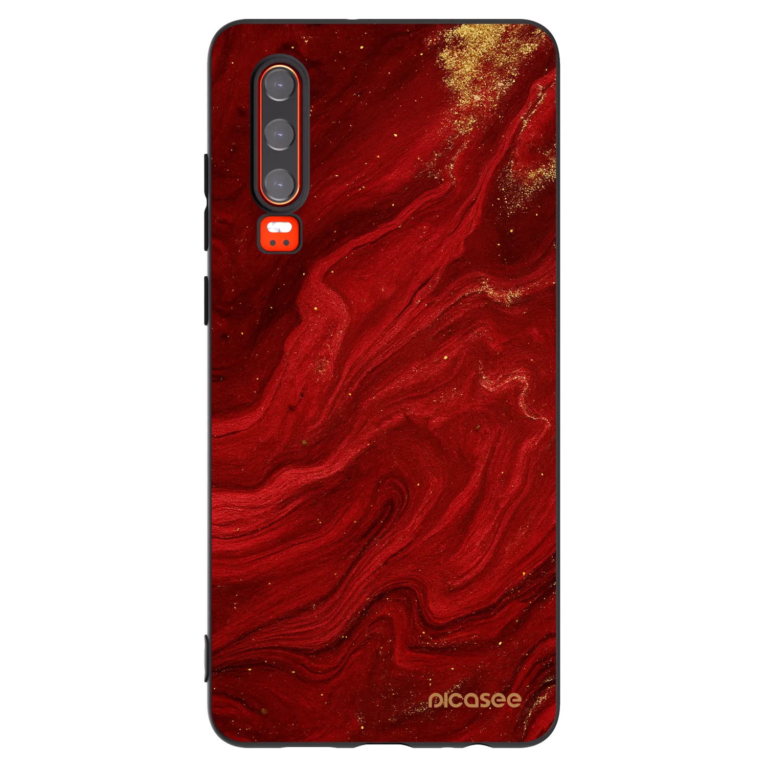 Picasee silikonski črni ovitek za Huawei P30 - Red