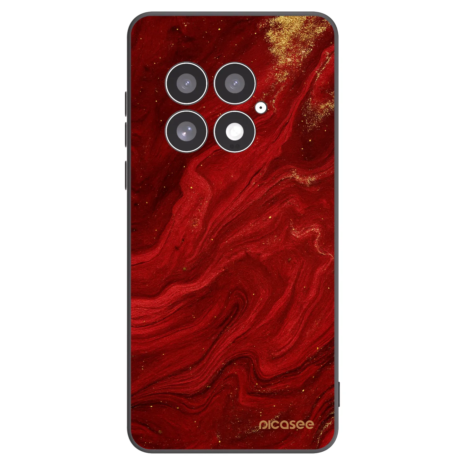 Picasee silikonski črni ovitek za OnePlus 13 5G - Red