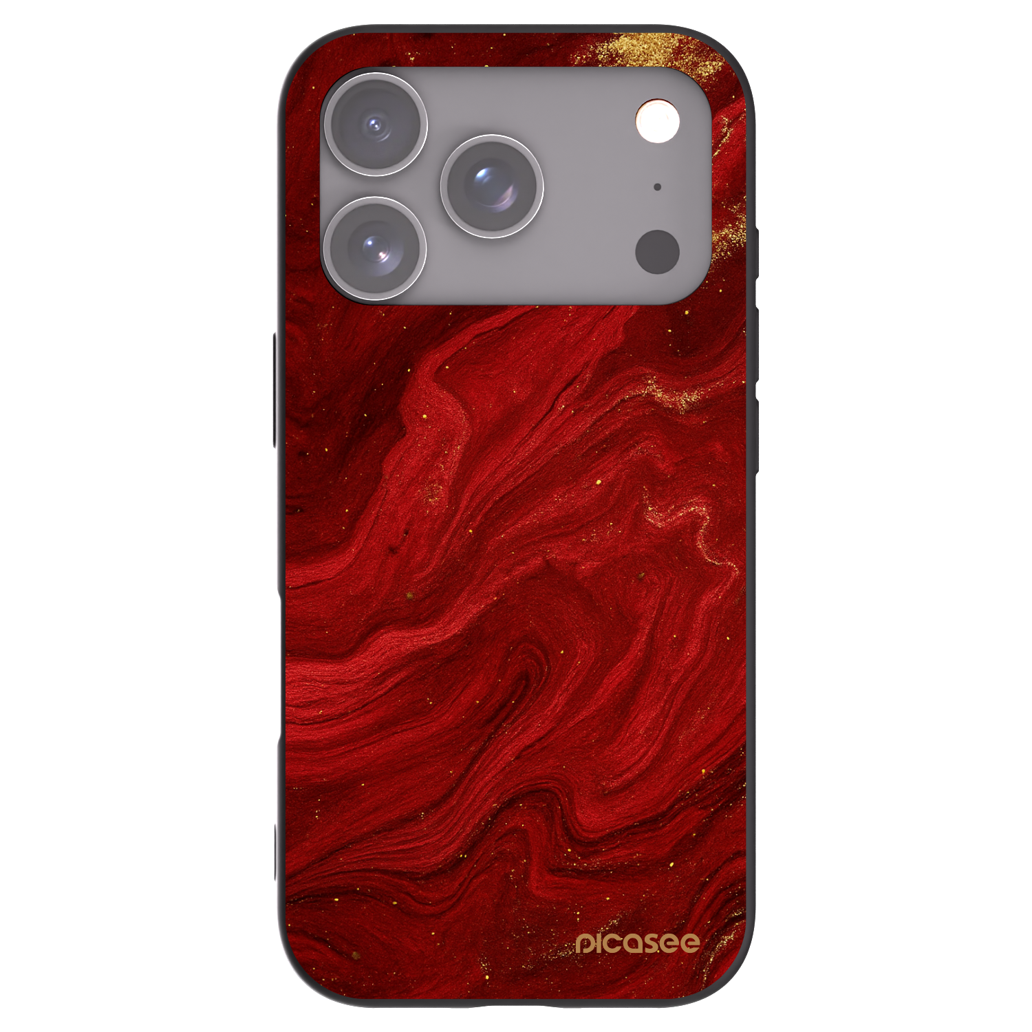 Picasee silikonski črni ovitek za Apple iPhone 17 Pro - Red