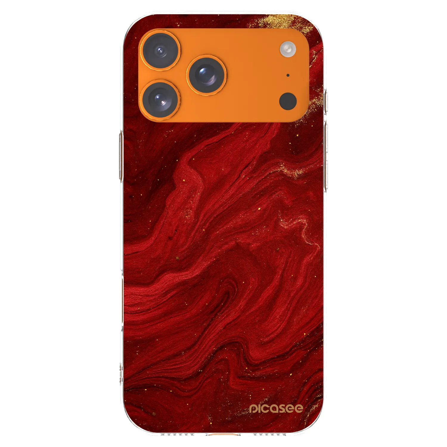 Picasee silikonski prozorni ovitek za Apple iPhone 17 Pro Max - Red