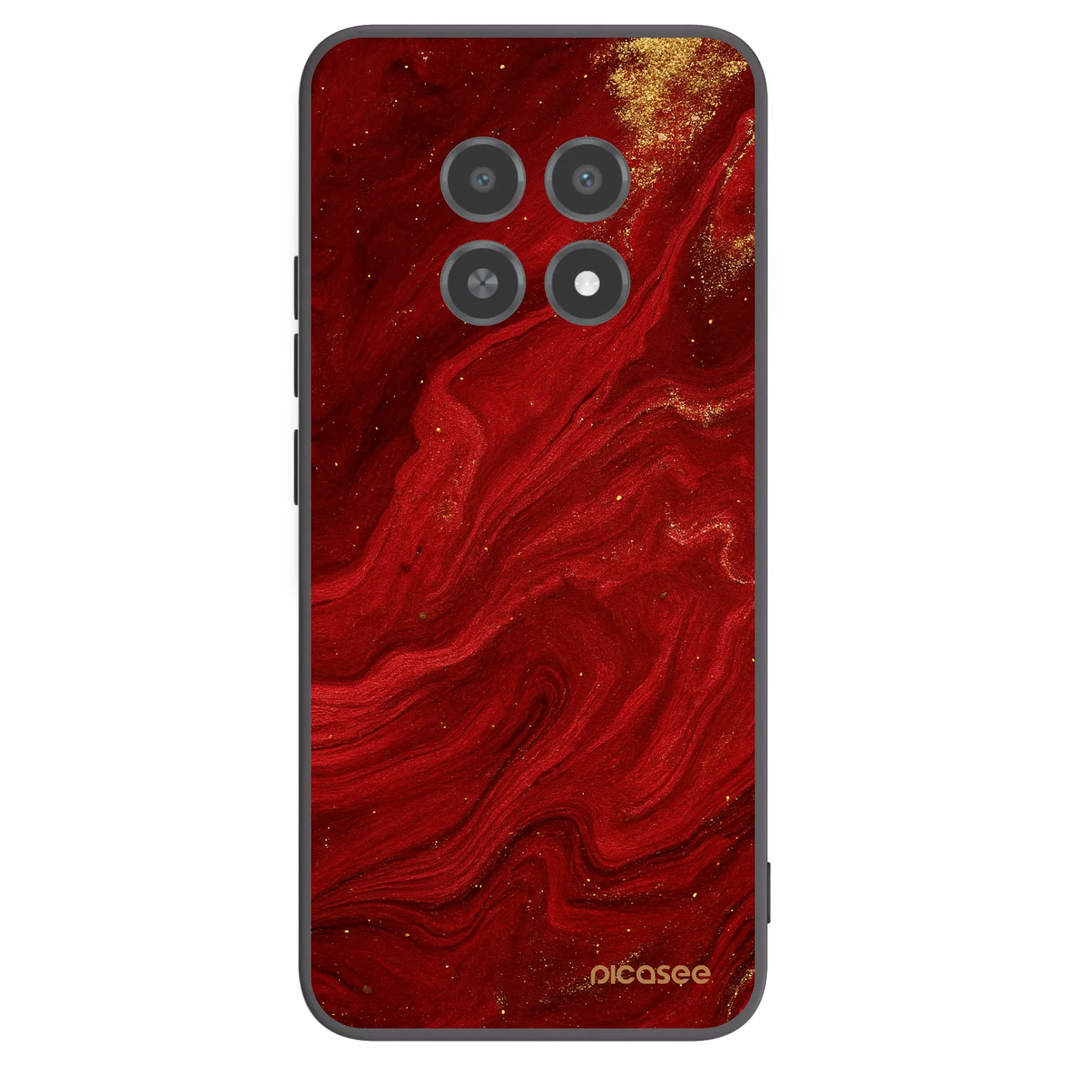 Picasee silikonski črni ovitek za Realme 12X - Red