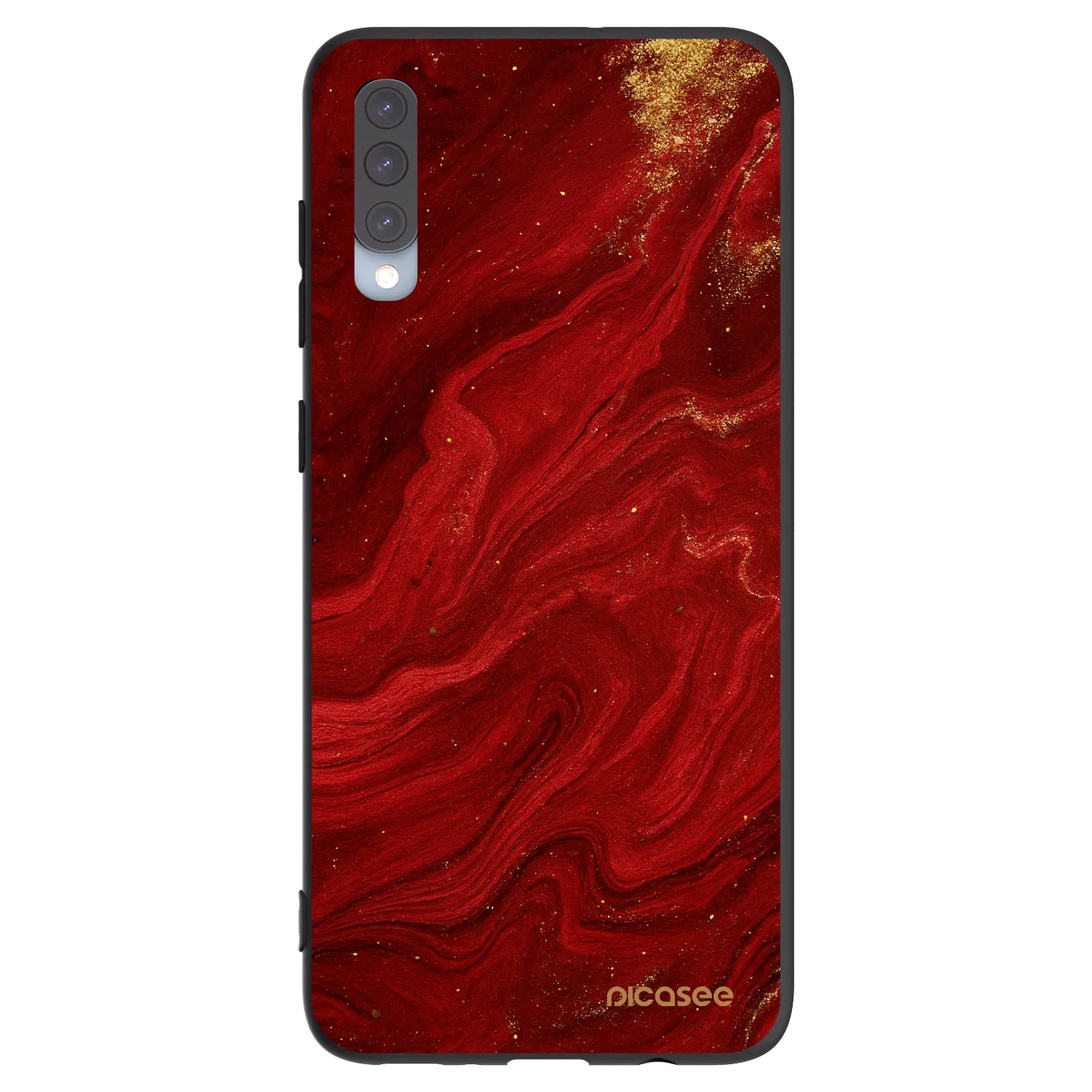Picasee silikonski črni ovitek za Samsung Galaxy A70 A705F - Red