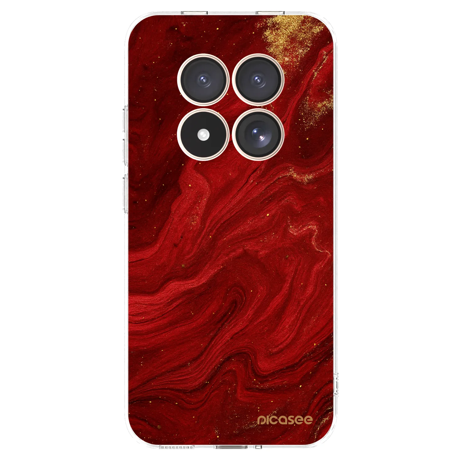 Picasee silikonski prozorni ovitek za Xiaomi Redmi Note 15 Pro 4G - Red