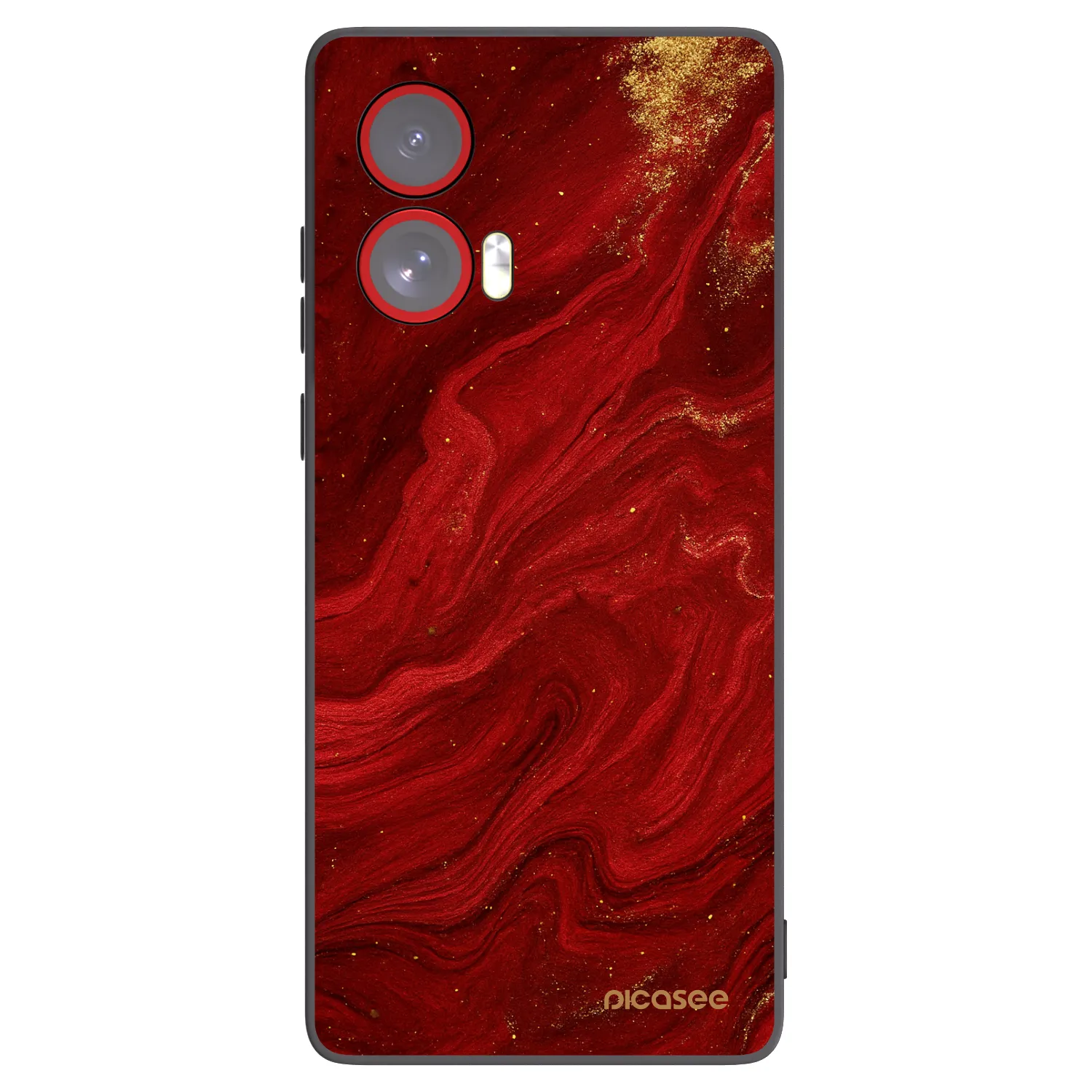 Picasee silikonski črni ovitek za Motorola Edge 50 Fusion - Red
