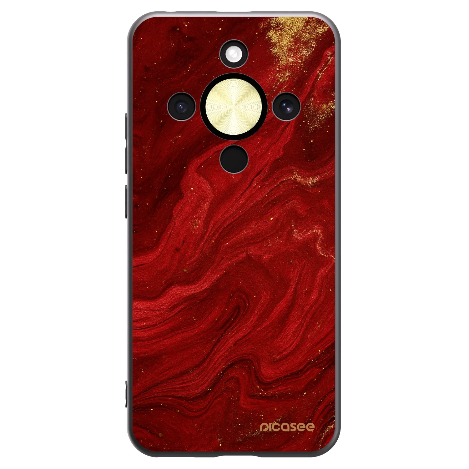 Picasee silikonski črni ovitek za Honor Magic8 Lite 5G - Red