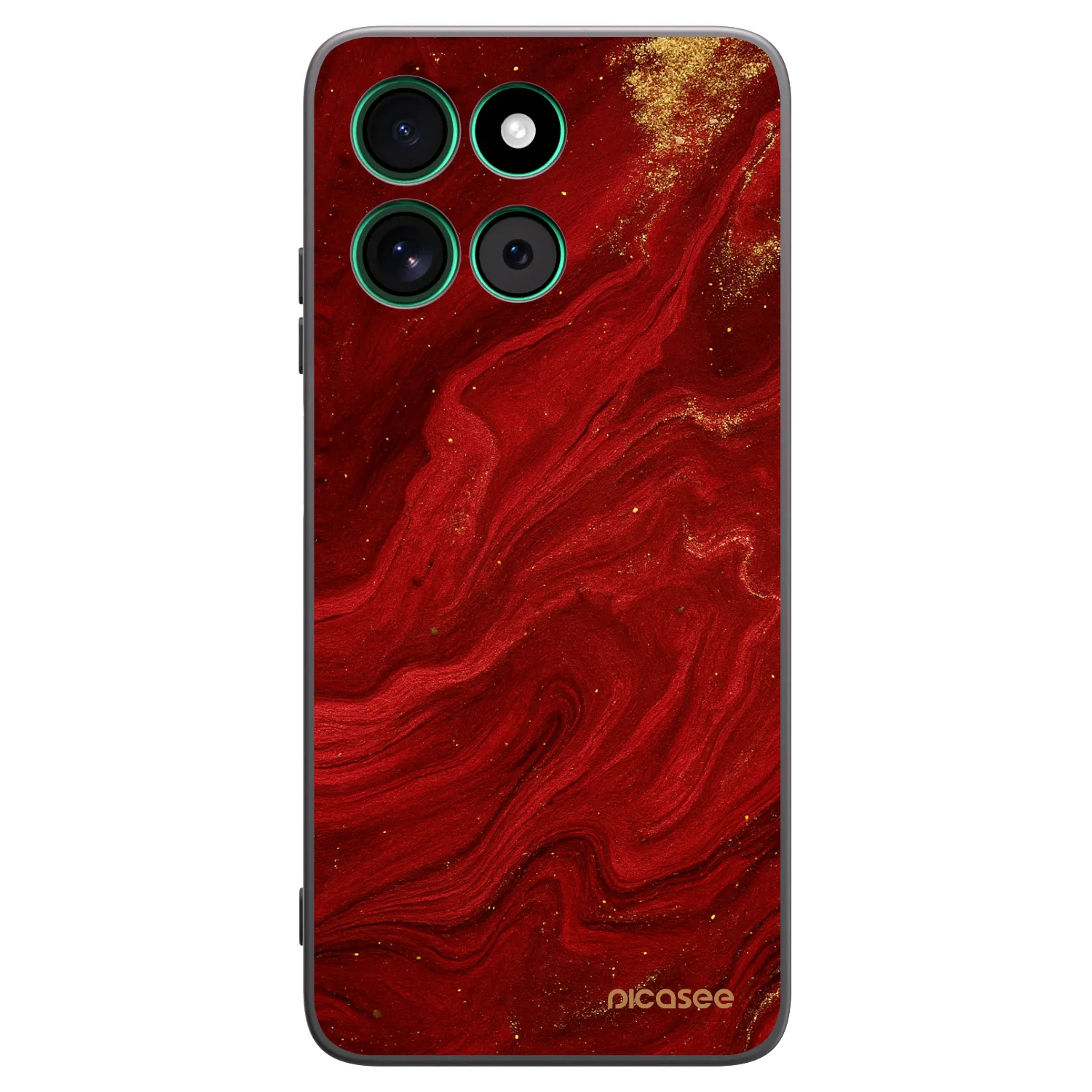 Picasee silikonski črni ovitek za Motorola Moto G57 Power - Red