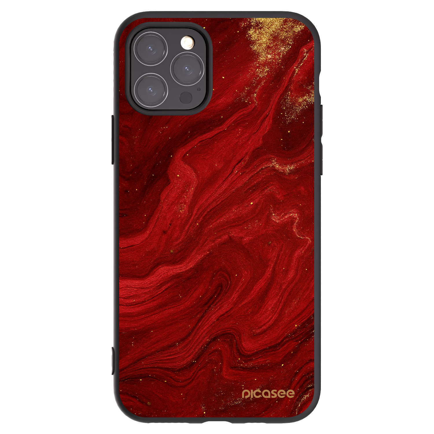Picasee silikonski črni ovitek za Apple iPhone 11 Pro - Red