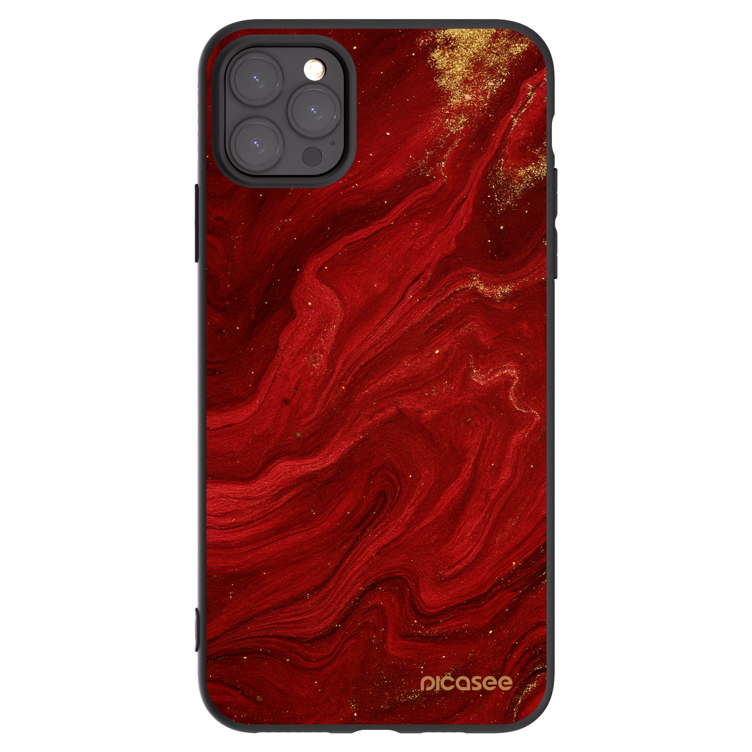 Picasee silikonski črni ovitek za Apple iPhone 11 Pro Max - Red