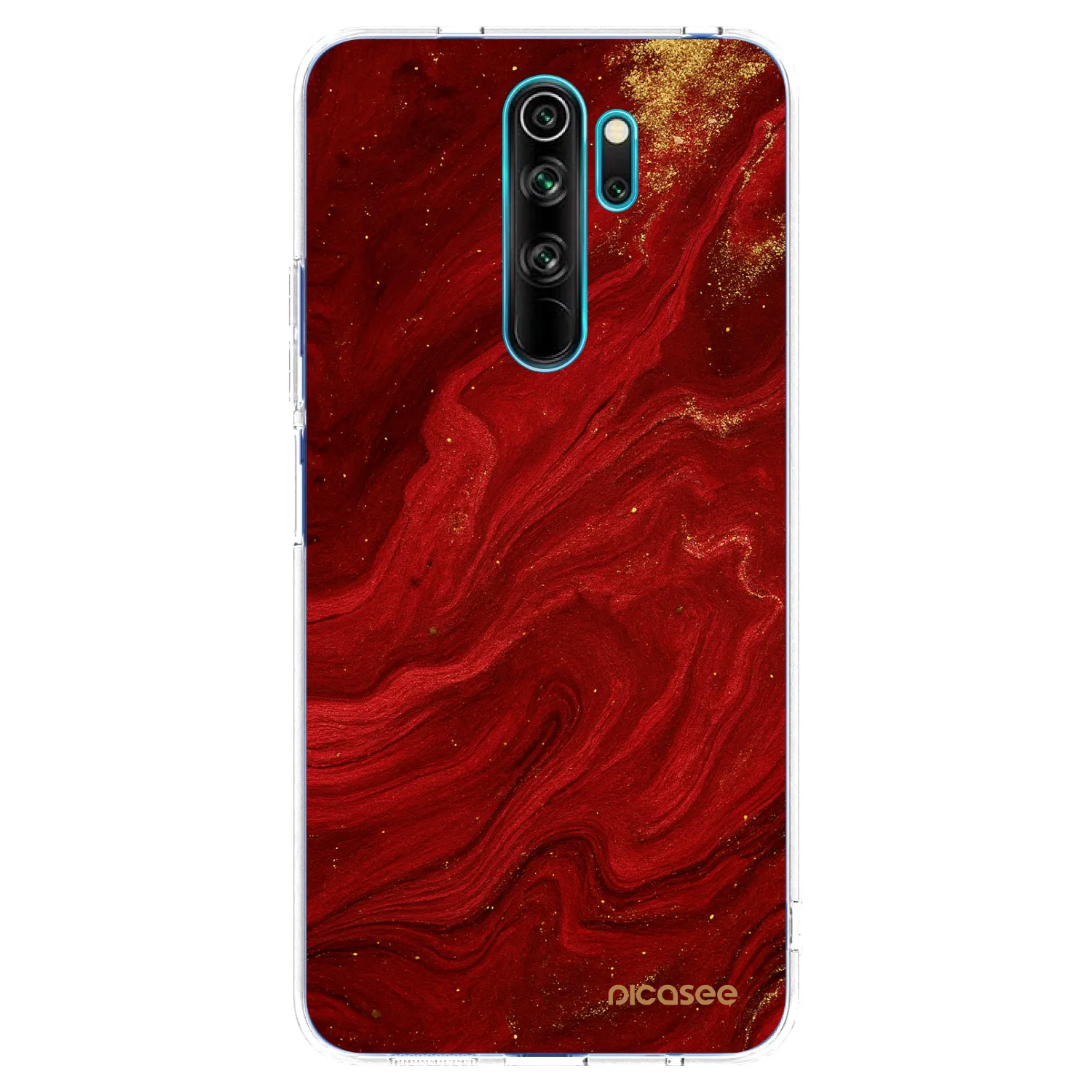 Picasee silikonski prozorni ovitek za Xiaomi Redmi Note 8 Pro - Red