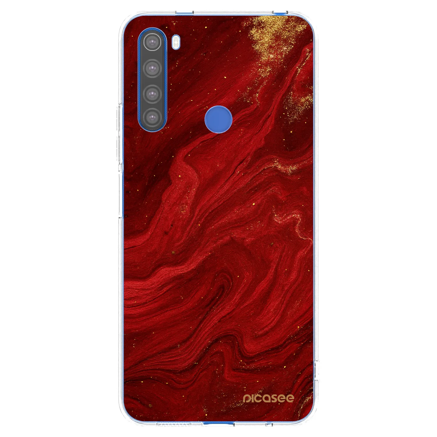 Picasee silikonski prozorni ovitek za Xiaomi Redmi Note 8T - Red