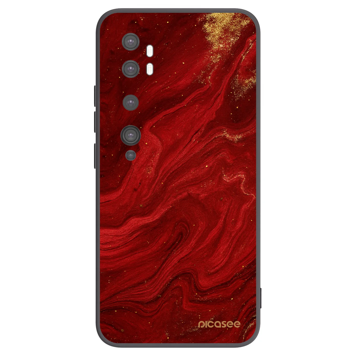 Picasee silikonski črni ovitek za Xiaomi Mi Note 10 (Pro) - Red