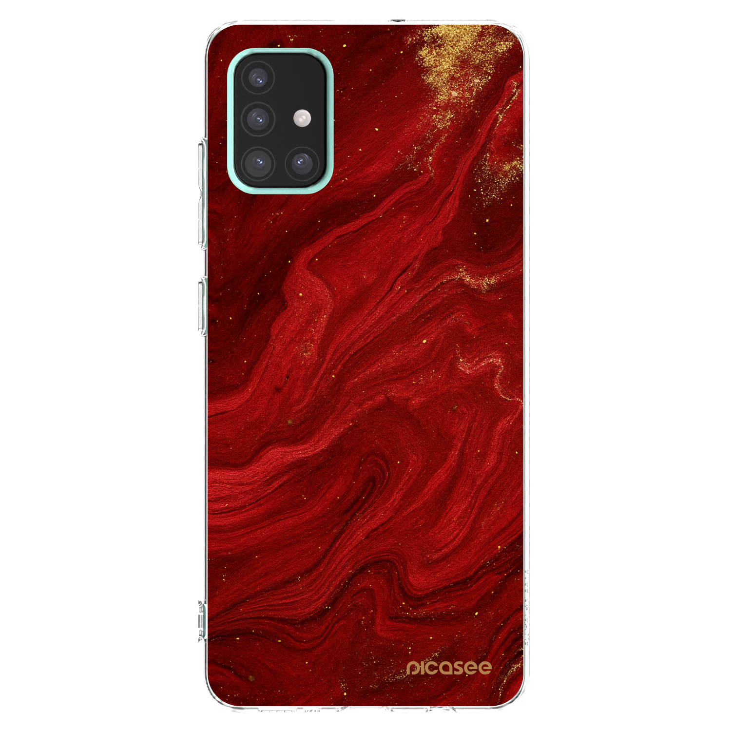 Picasee silikonski prozorni ovitek za Samsung Galaxy A51 A515F - Red