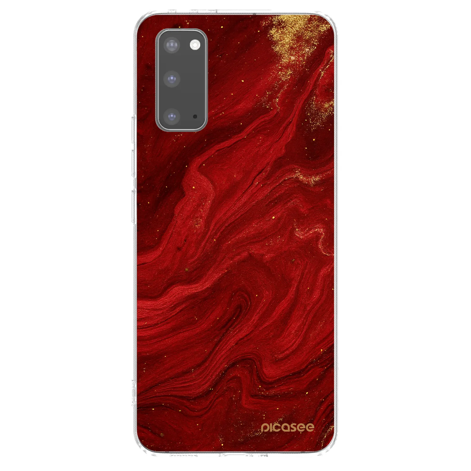 Picasee silikonski prozorni ovitek za Samsung Galaxy S20 G980F - Red