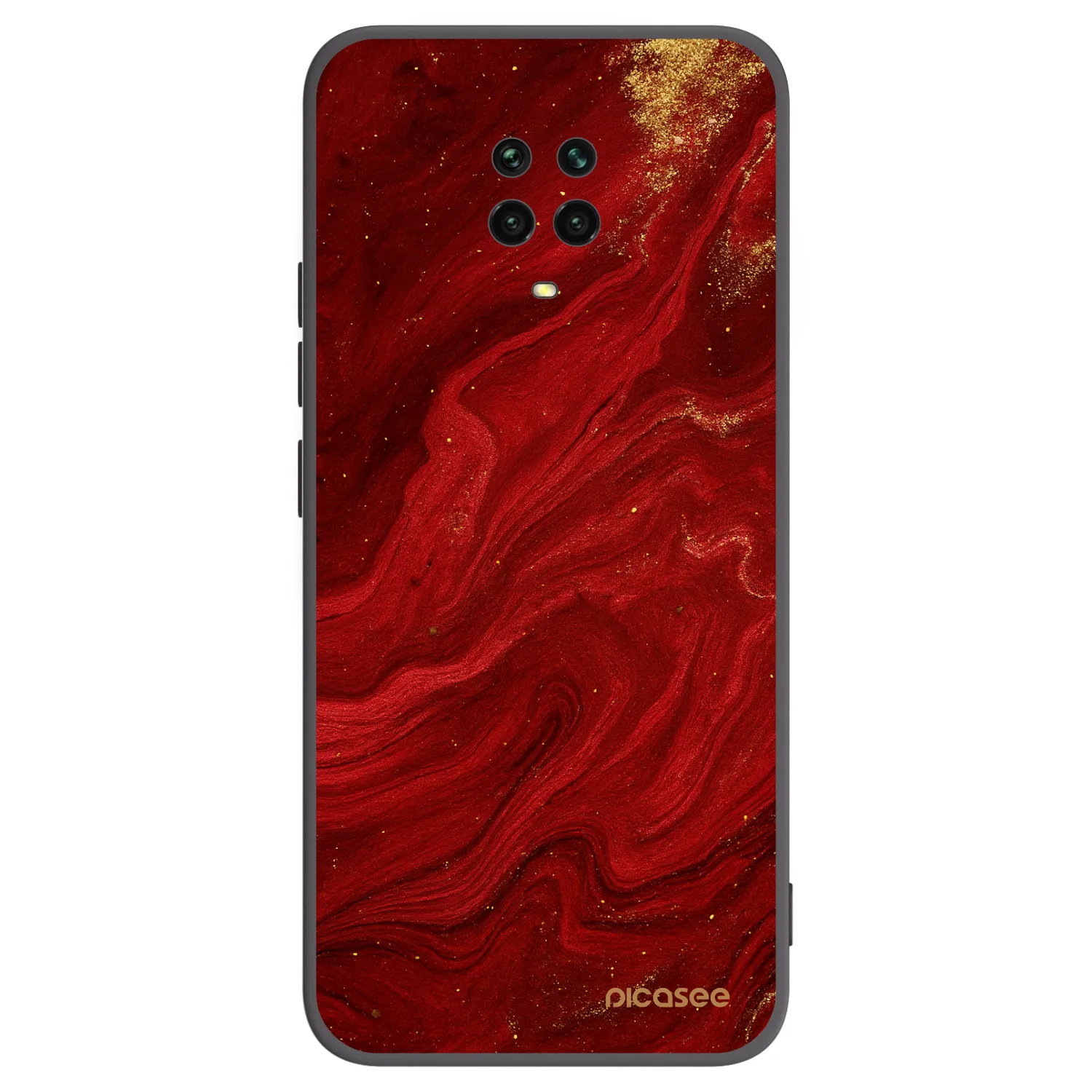 Picasee silikonski črni ovitek za Xiaomi Redmi Note 9 Pro - Red