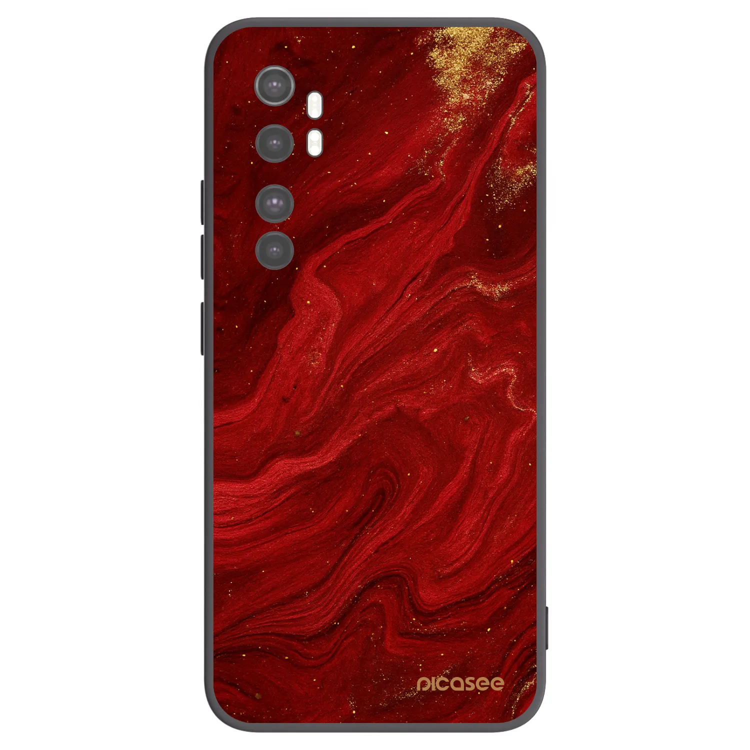 Picasee silikonski črni ovitek za Xiaomi Mi Note 10 Lite - Red