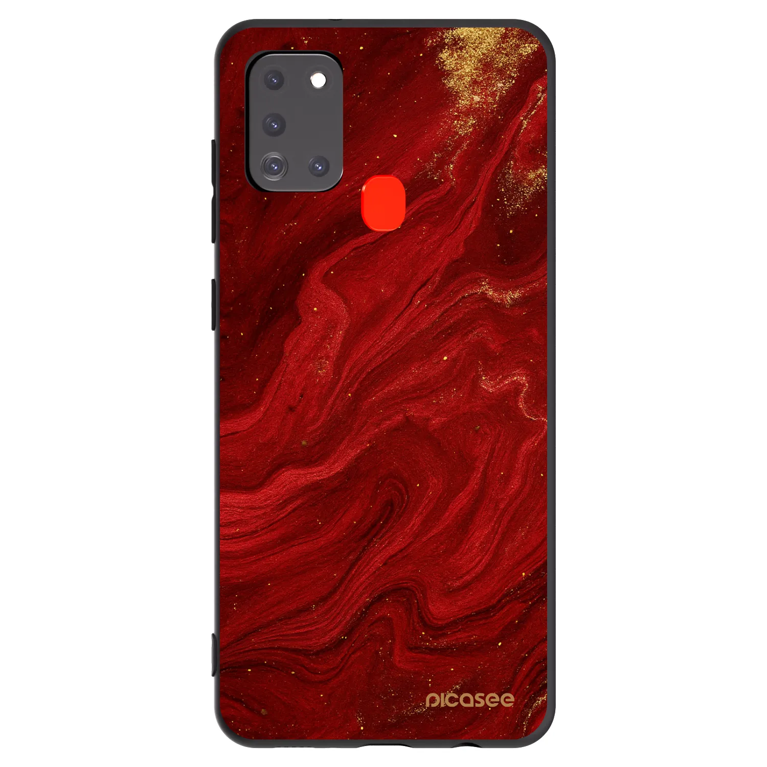 Picasee silikonski črni ovitek za Samsung Galaxy A21s - Red