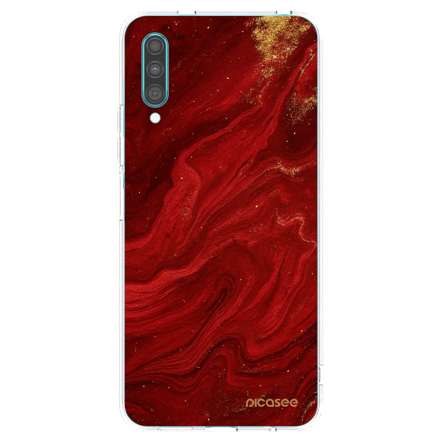 Picasee silikonski prozorni ovitek za Samsung Galaxy A30s A307F - Red