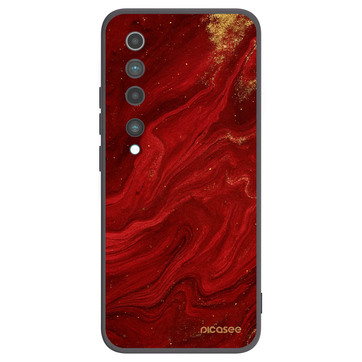 Picasee silikonski črni ovitek za Xiaomi Mi 10 - Red