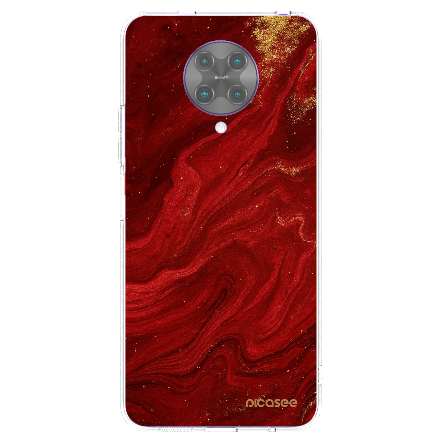 Picasee silikonski prozorni ovitek za Xiaomi Poco F2 Pro - Red