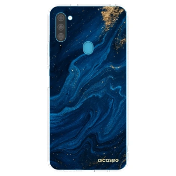 Picasee silikonski prozorni ovitek za Samsung Galaxy M11 - Blue