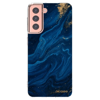 Picasee silikonski prozorni ovitek za Samsung Galaxy S21 5G G991B - Blue