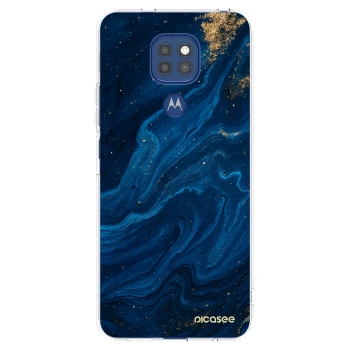 Picasee silikonski prozorni ovitek za Motorola Moto G9 Play - Blue