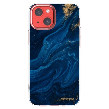 Picasee silikonski prozorni ovitek za Apple iPhone 13 mini - Blue