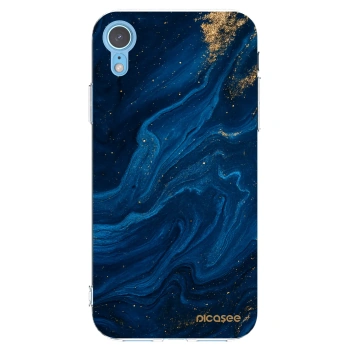 Picasee silikonski prozorni ovitek za Apple iPhone XR - Blue