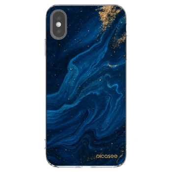Picasee silikonski prozorni ovitek za Apple iPhone XS Max - Blue