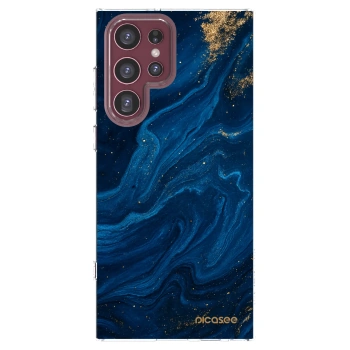 Picasee silikonski prozorni ovitek za Samsung Galaxy S22 Ultra 5G - Blue