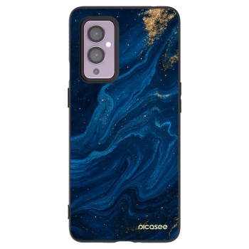 Picasee silikonski črni ovitek za OnePlus 9 - Blue