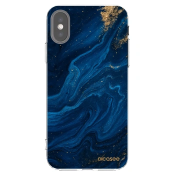 Picasee silikonski prozorni ovitek za Apple iPhone X/XS - Blue