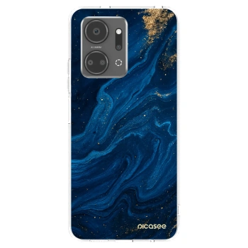 Picasee silikonski prozorni ovitek za Honor X7a - Blue