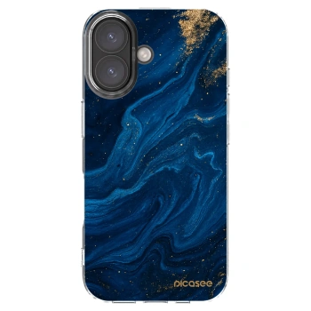 Picasee silikonski prozorni ovitek za Apple iPhone 16 - Blue