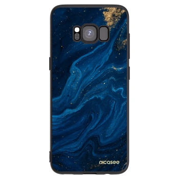 Picasee silikonski črni ovitek za Samsung Galaxy S8 G950F - Blue
