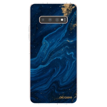 Picasee silikonski prozorni ovitek za Samsung Galaxy S10 Plus G975 - Blue