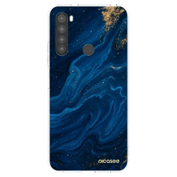 Picasee silikonski prozorni ovitek za Xiaomi Redmi Note 8 - Blue