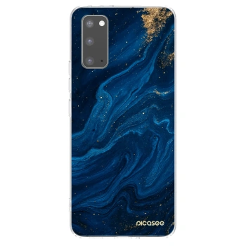 Picasee silikonski prozorni ovitek za Samsung Galaxy S20 G980F - Blue