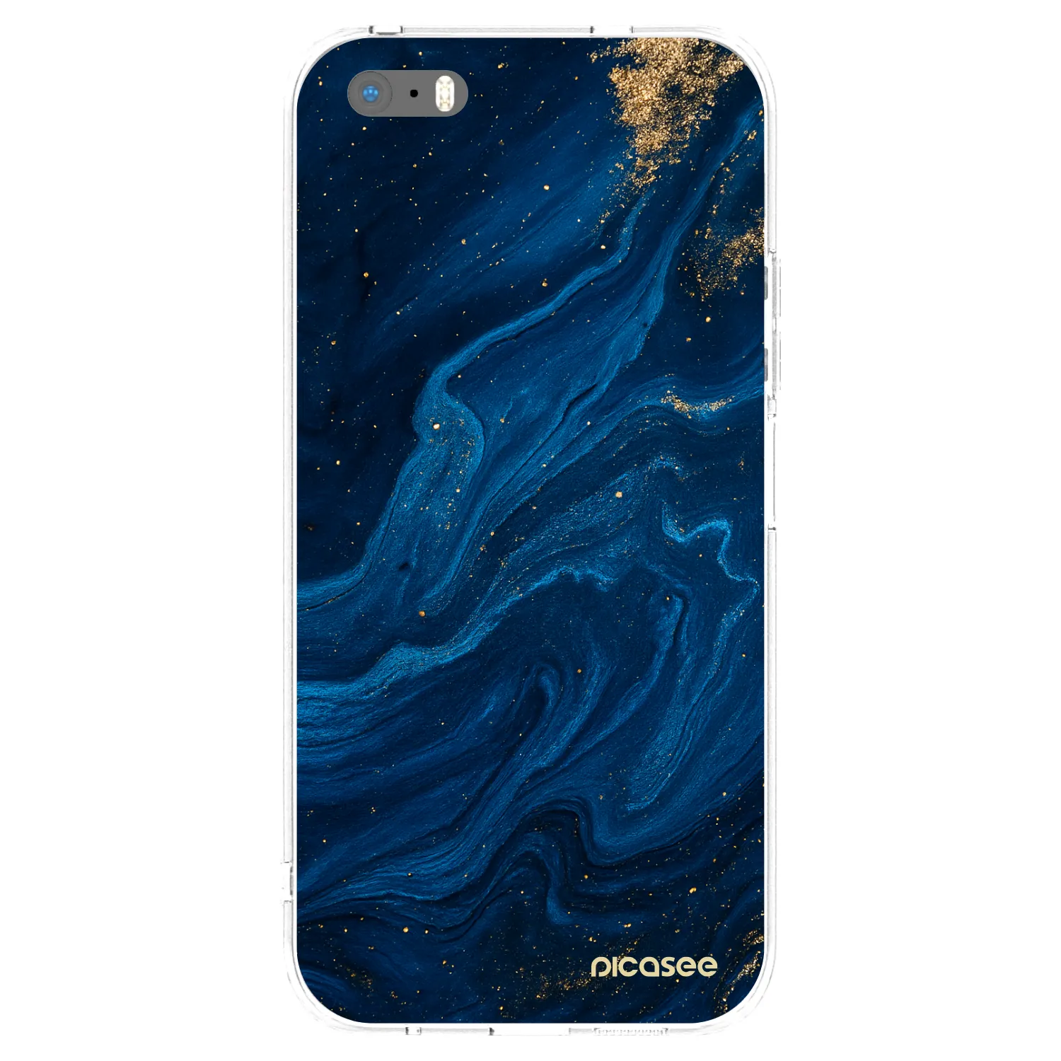 Picasee silikonski prozorni ovitek za Apple iPhone 5/5S/SE - Blue