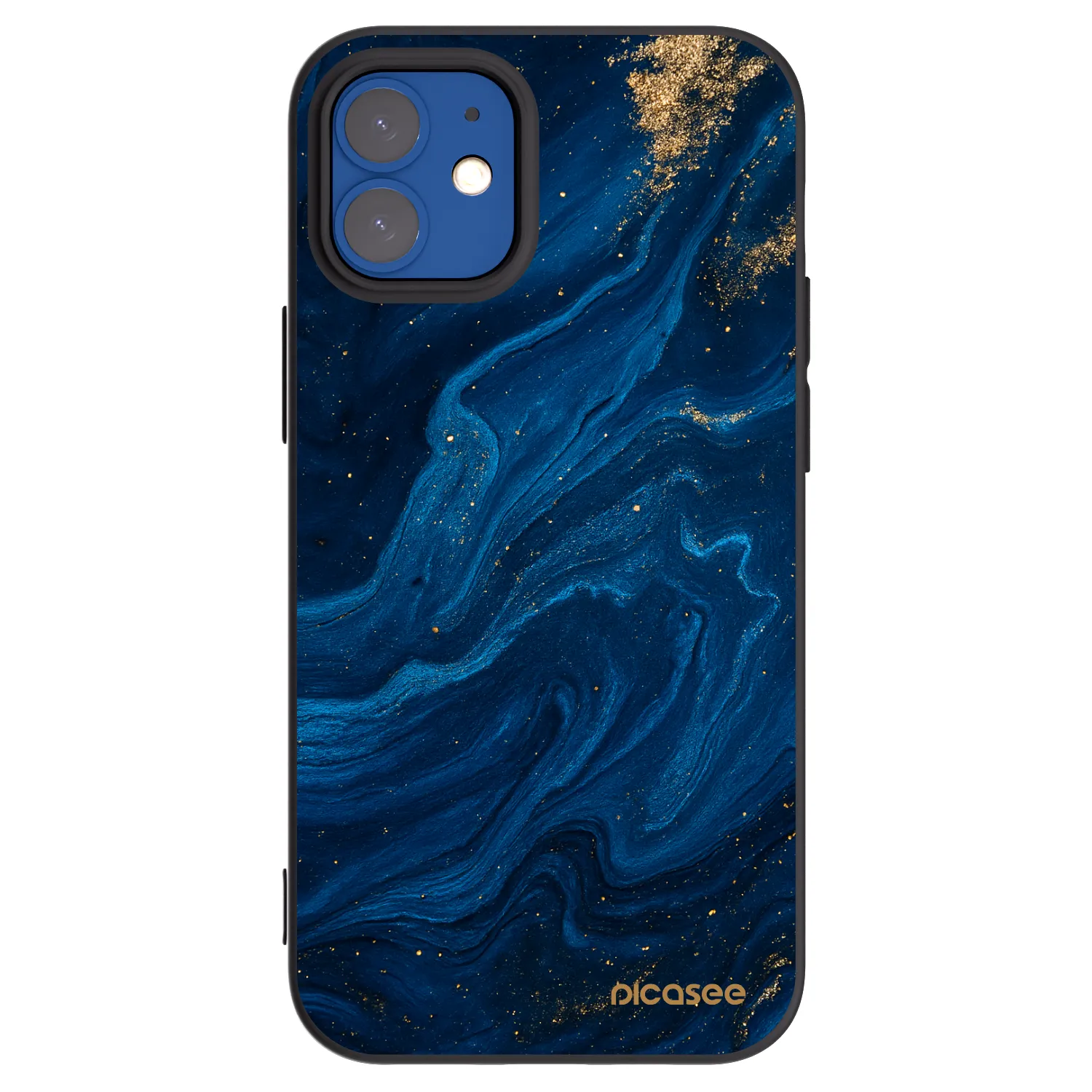 Picasee silikonski črni ovitek za Apple iPhone 12 mini - Blue