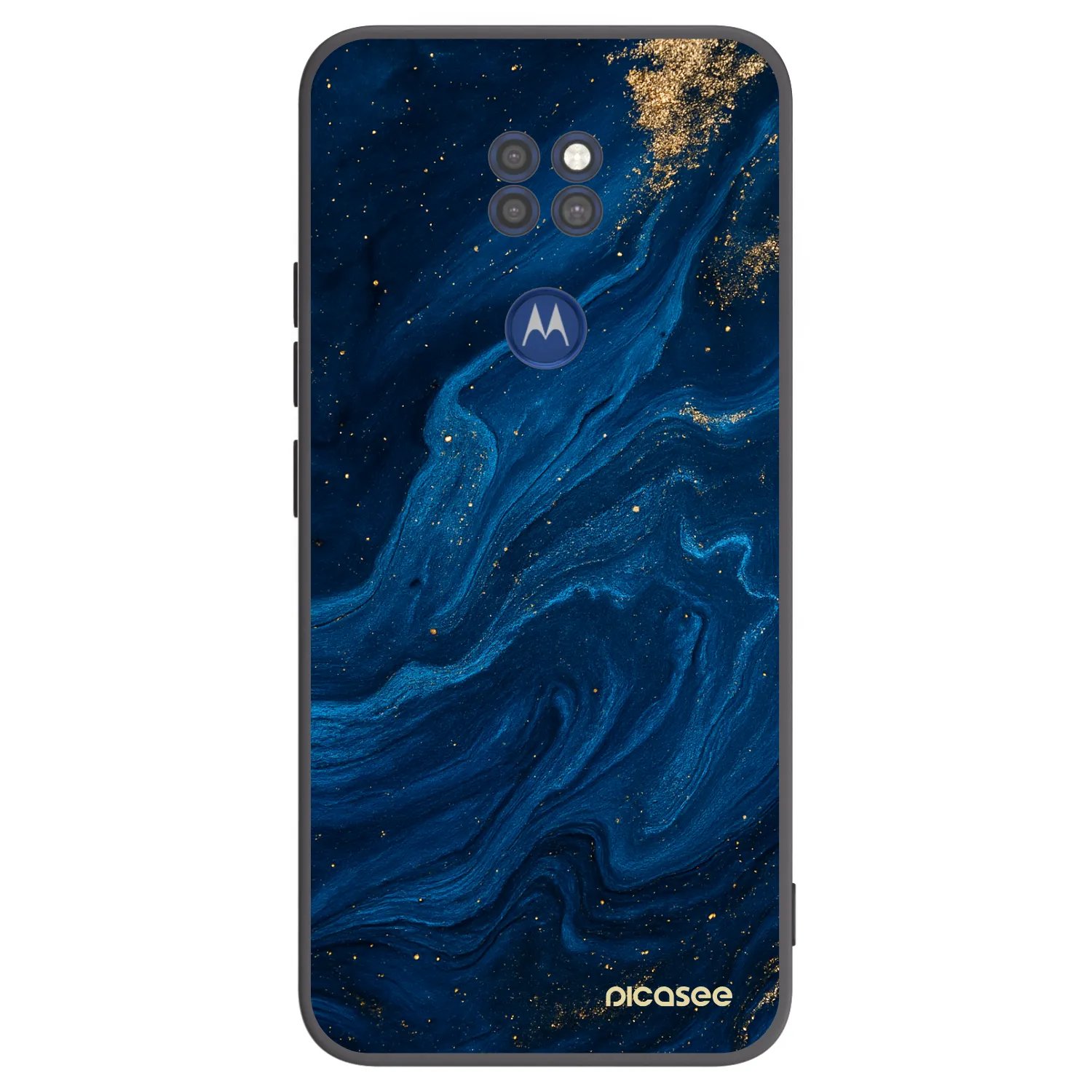 Picasee silikonski črni ovitek za Motorola Moto G9 Play - Blue