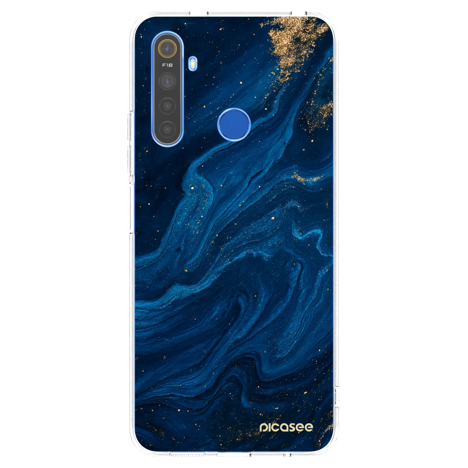 Picasee silikonski prozorni ovitek za Realme 5 - Blue