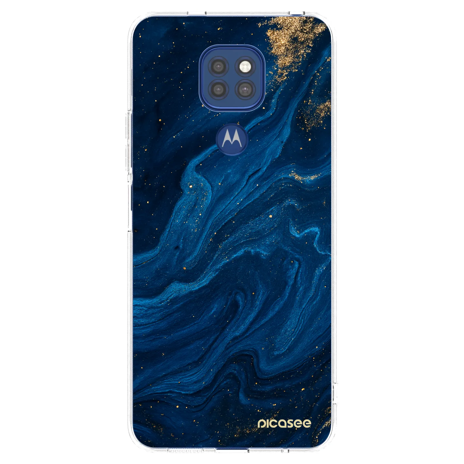 Picasee silikonski prozorni ovitek za Motorola Moto G9 Play - Blue