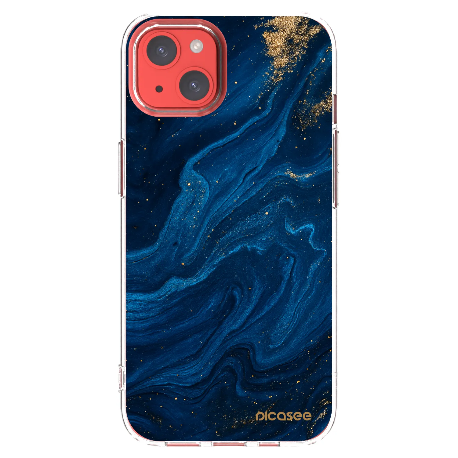 Picasee silikonski prozorni ovitek za Apple iPhone 13 - Blue
